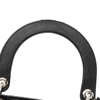 Christian Dior Lambskin Cannage Large Lady Dior Black 13 of 14