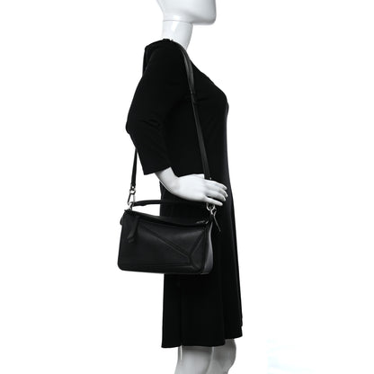 Loewe Calfskin Small Puzzle Bag Black 2 of 10