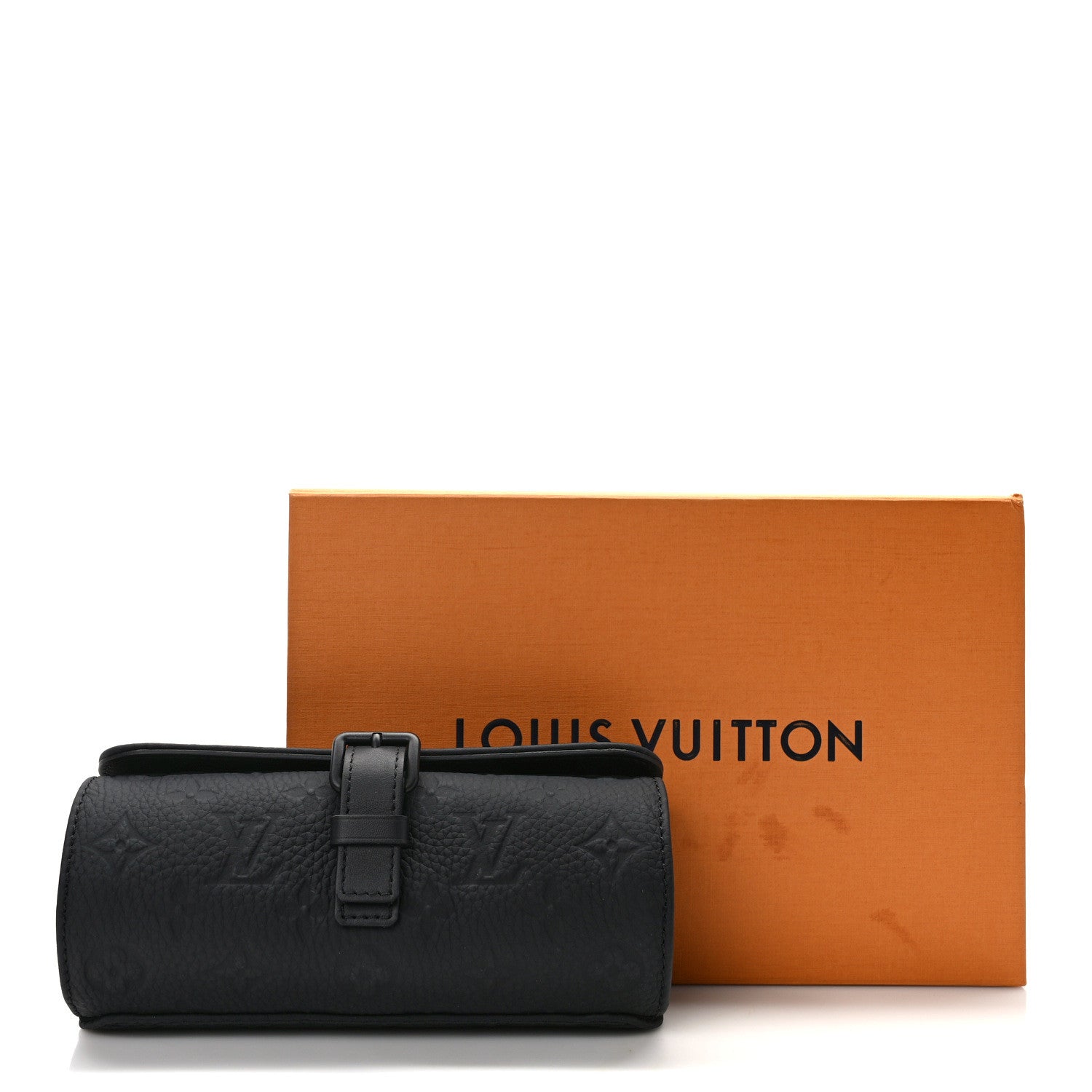 Louis Vuitton LOUIS VUITTON Monogram Taurillon Etui 3 Montres Watch Travel Case Black 8 of 8