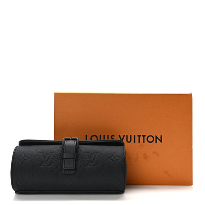 Louis Vuitton LOUIS VUITTON Monogram Taurillon Etui 3 Montres Watch Travel Case Black 8 of 8