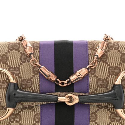 Gucci Tom Ford Monogram Horsebit Web Clutch Purple 8 of 13