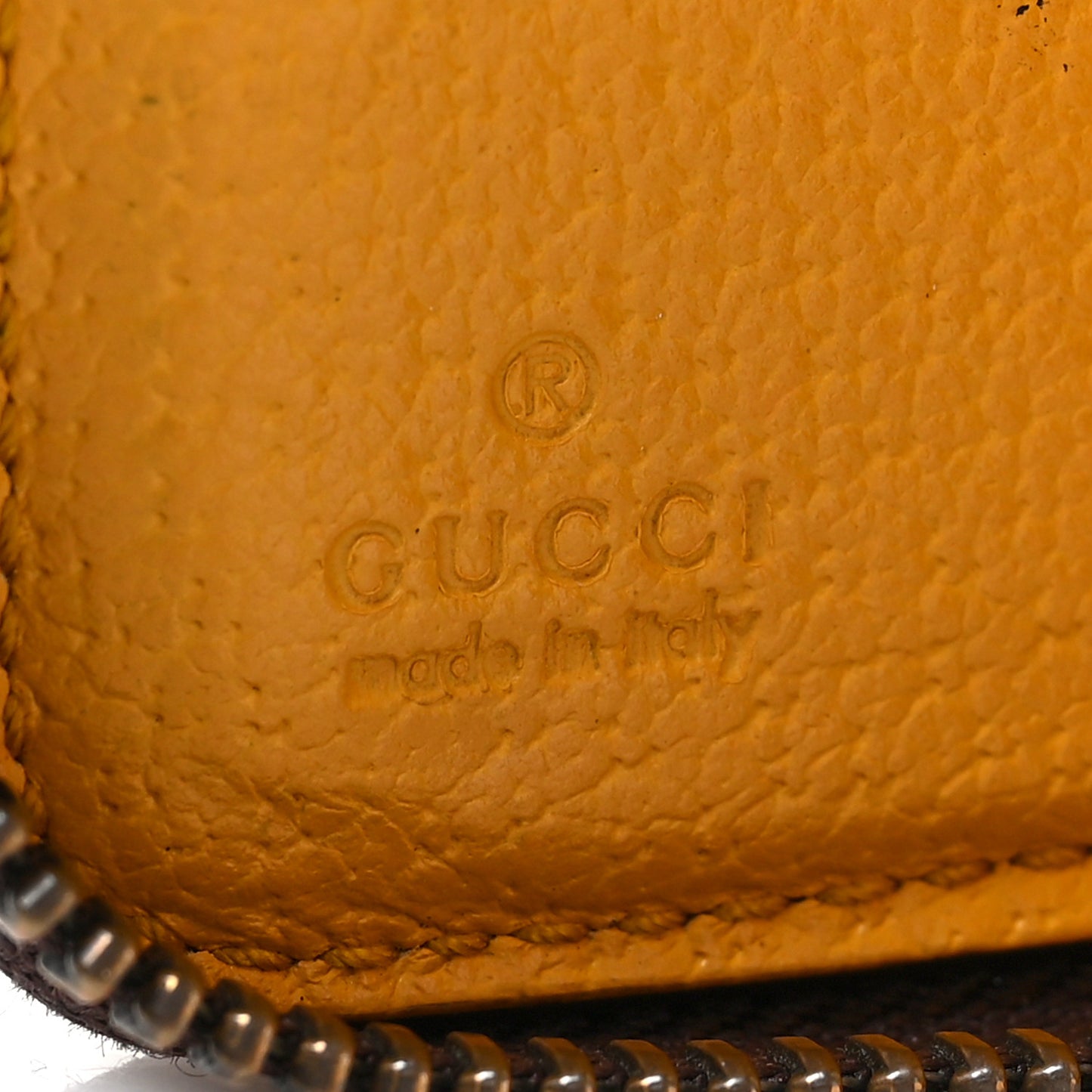 GG Supreme Monogram Neo Vintage Zip Around Wallet Beige Crop New Acero