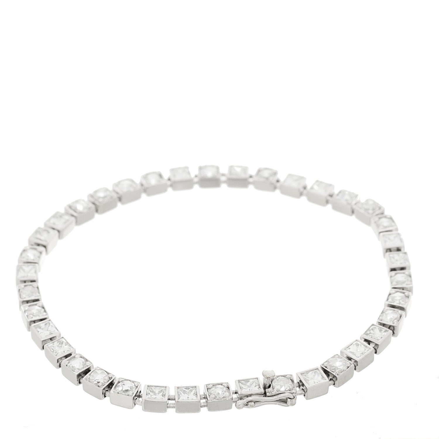 Tiffany Platinum Diamond 3.37ctw Tennis Bracelet 2 of 4