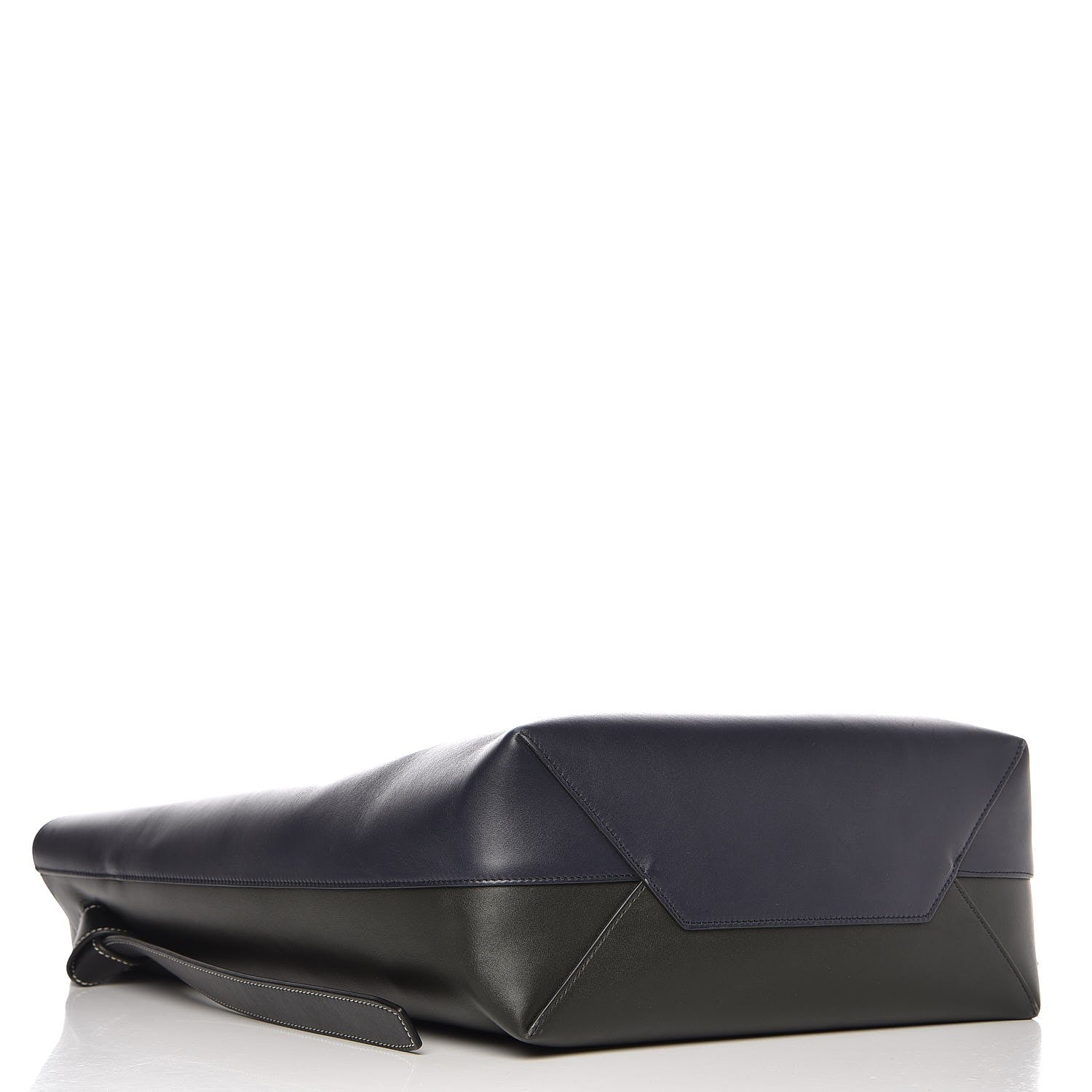 Celine Shiny Smooth Calfskin Small Twisted Cabas Navy Dark Green 4 of 13