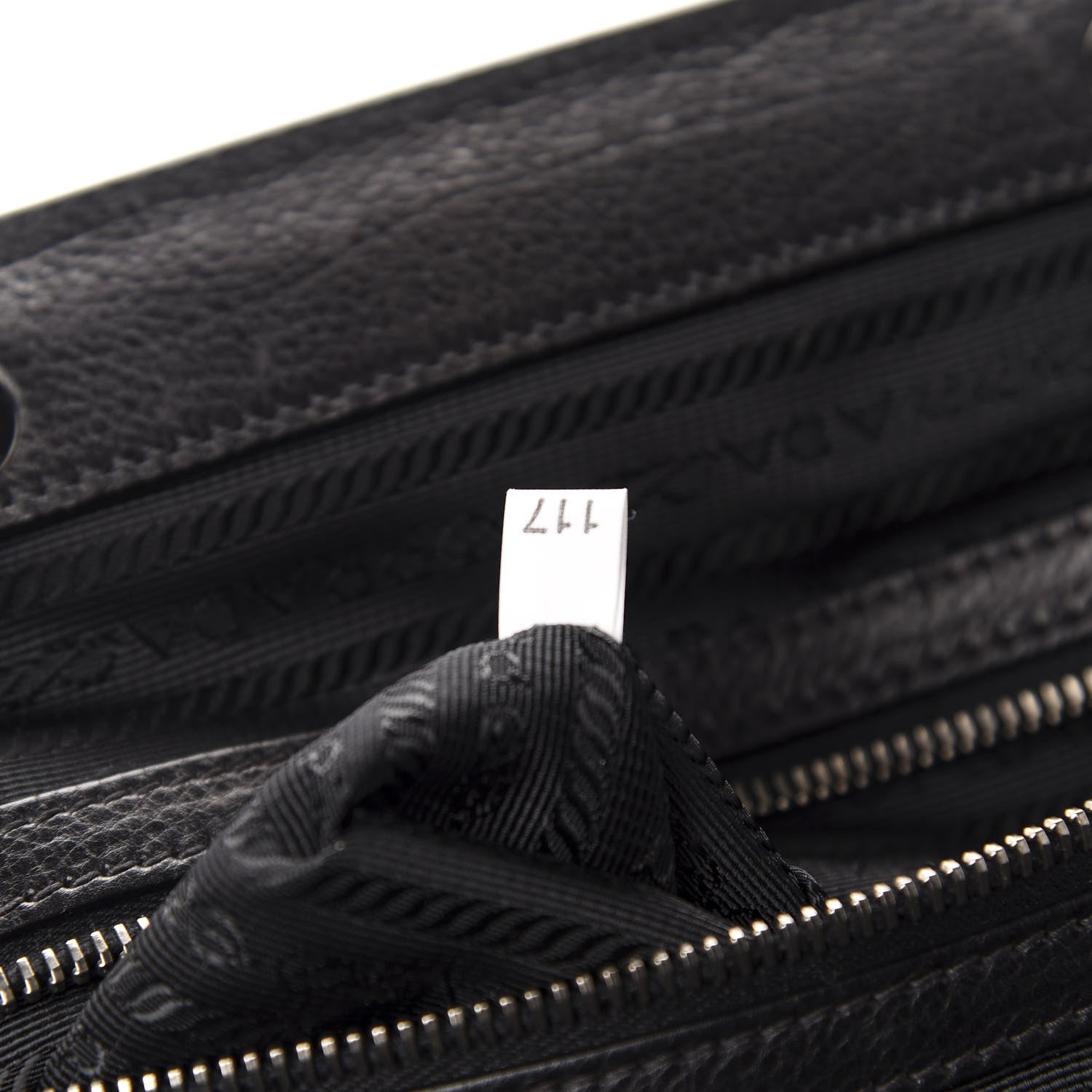 Prada Tessuto Nylon Nappa Braided Gaufre Frame Tote Black 11 of 12