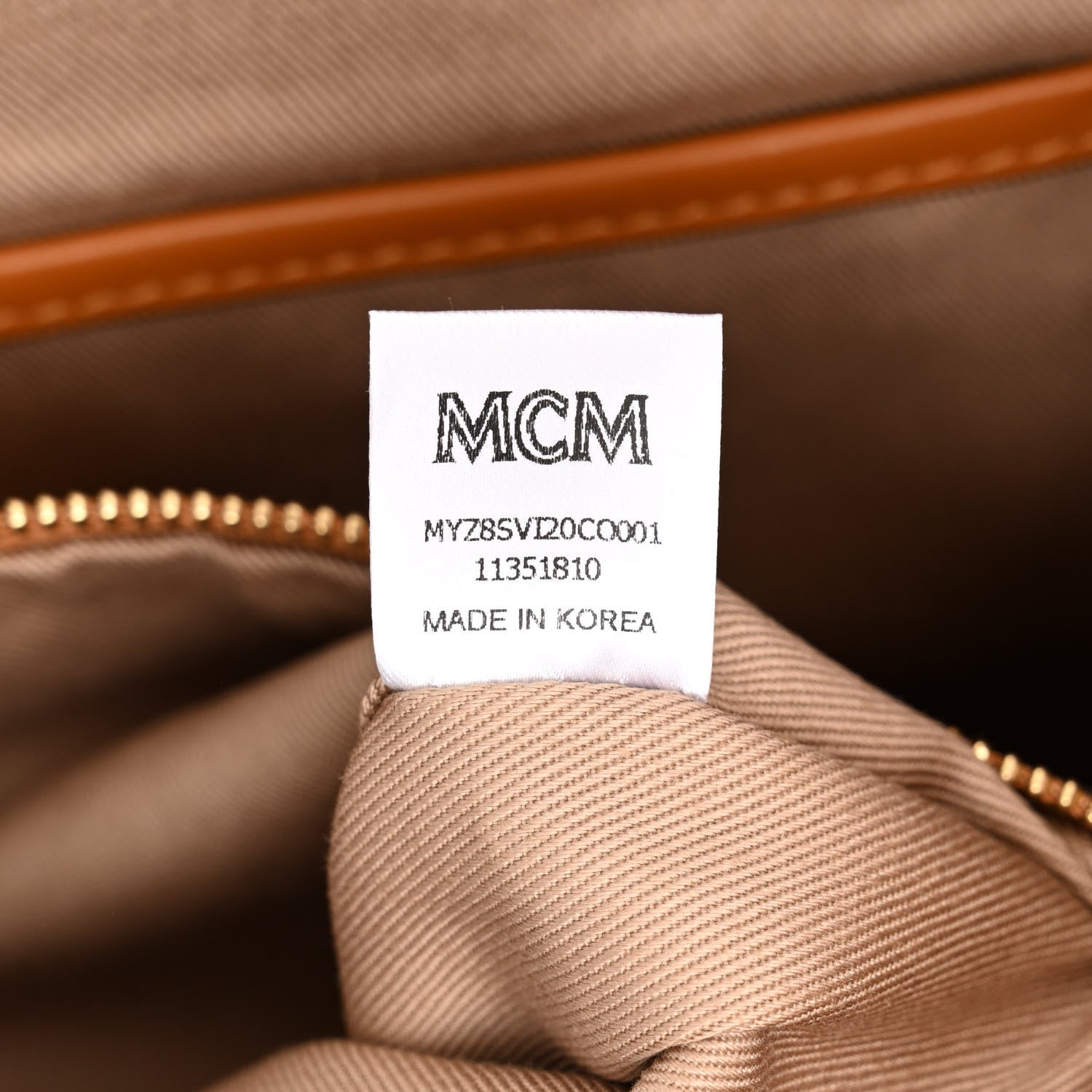 MCM Visetos Medium Crossbody Pouch Cognac 8 of 11