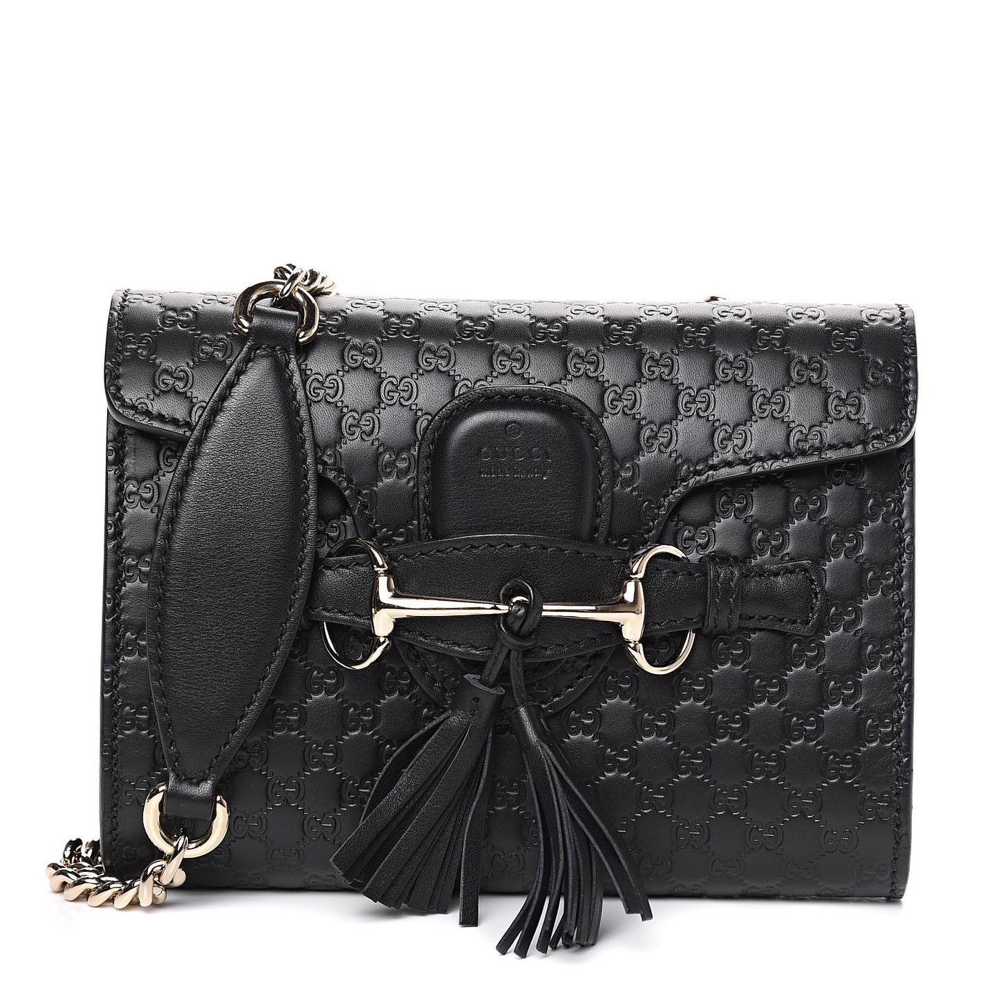 Microguccissima Mini Emily Shoulder Bag Black