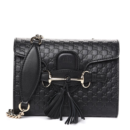 Gucci Microguccissima Mini Emily Shoulder Bag Black 1 of 10