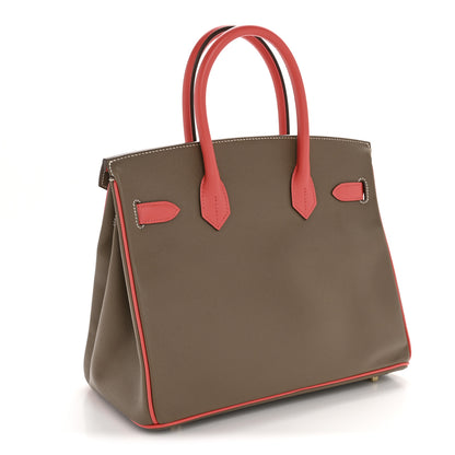 Hermes Epsom Horseshoe Birkin 30 Etoupe Rose Jaipur 3 of 10