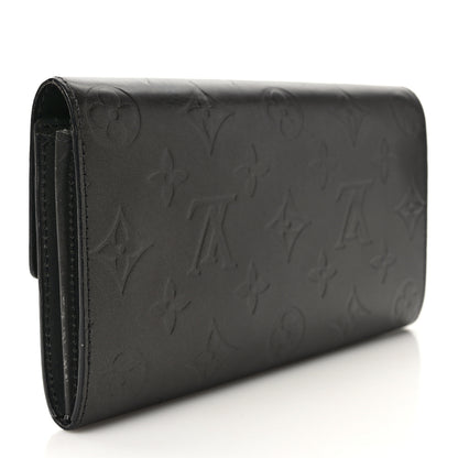 Louis Vuitton Mat Monogram Sarah Wallet Black 3 of 7