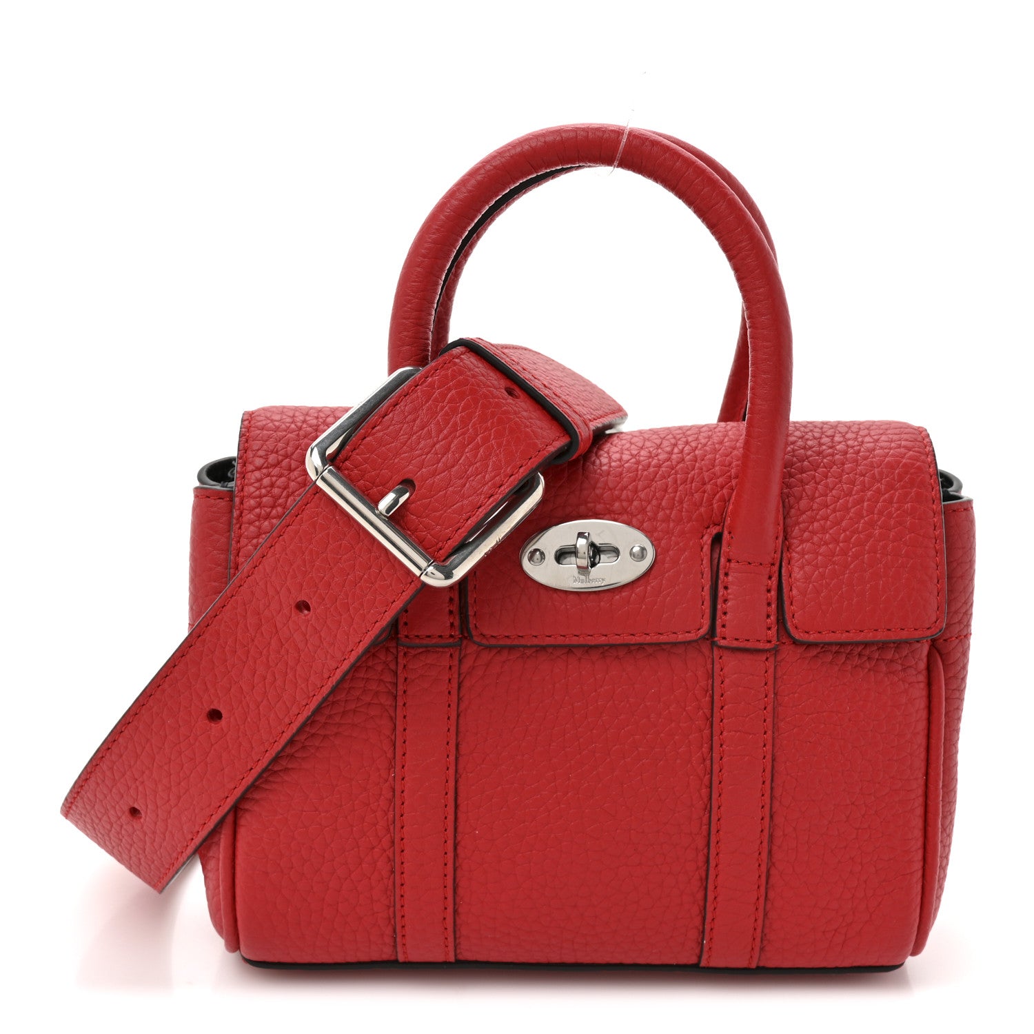Mulberry Heavy Grain Mini Bayswater Lancaster Red 1 of 10