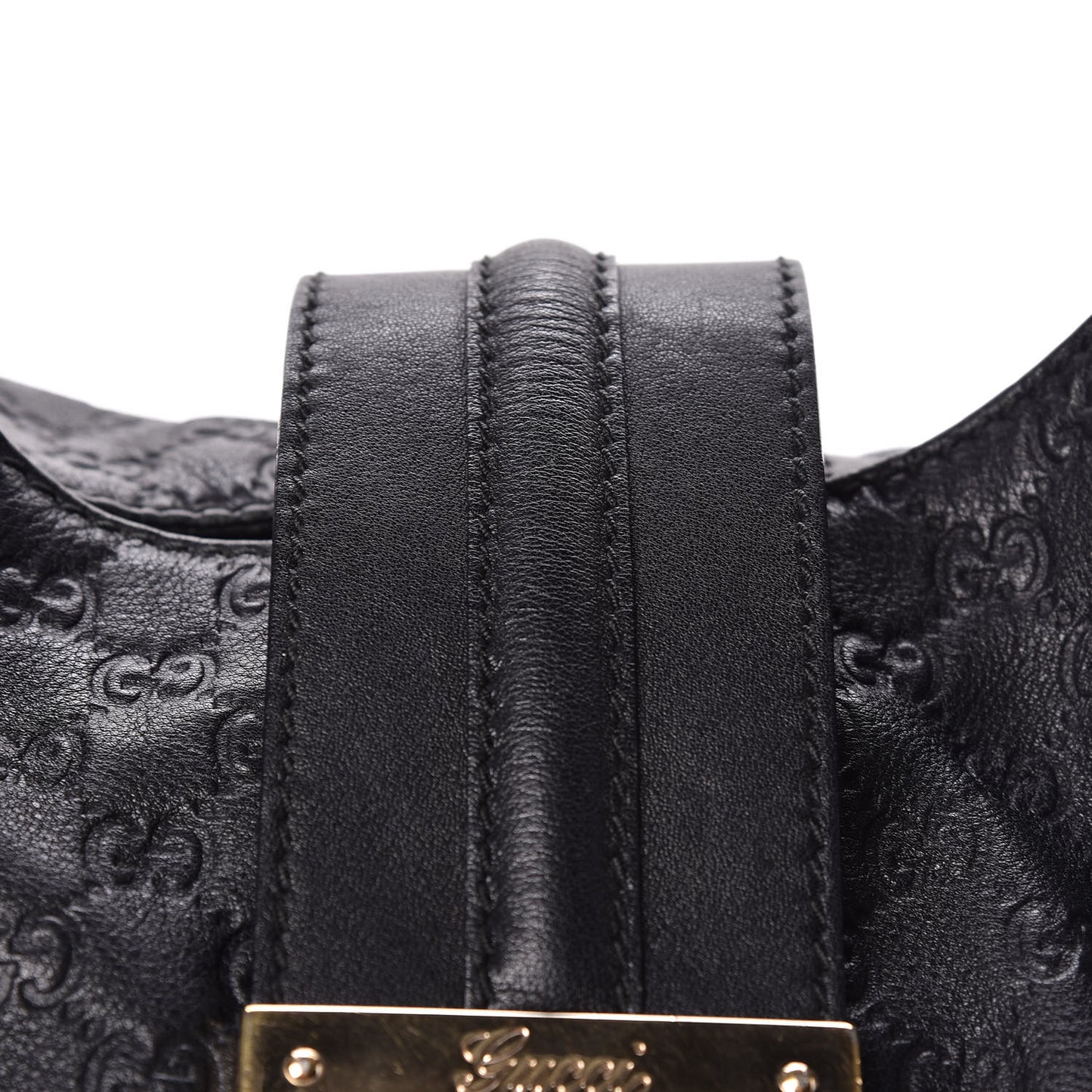Guccissima Large New Ladies Web Hobo Black