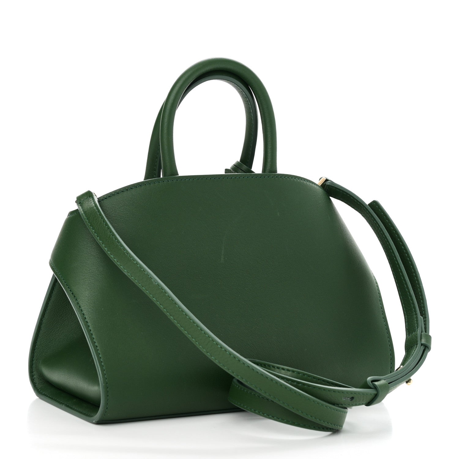 Salvatore Ferragamo Calfskin Mini Hug Bag Forest Green 3 of 9