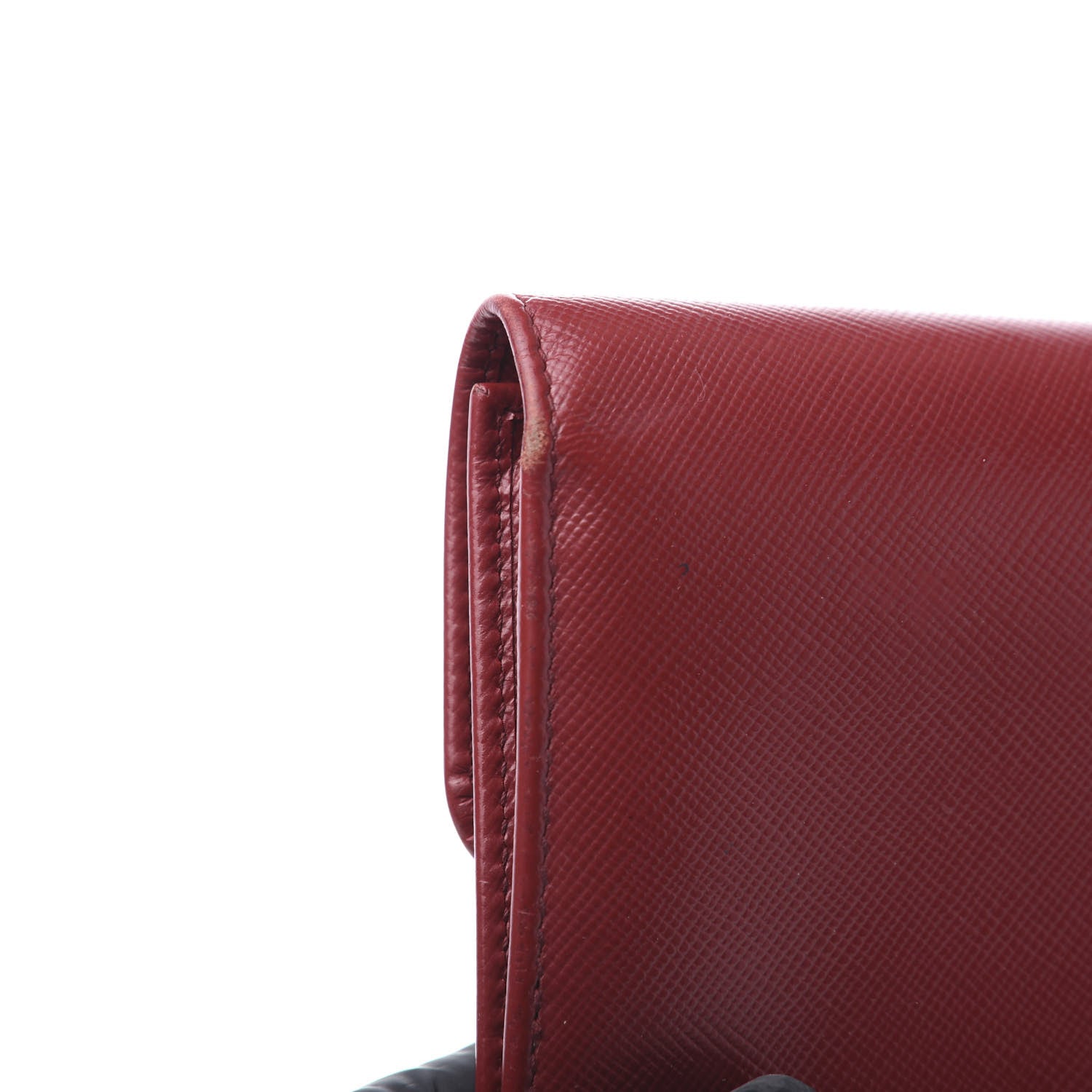 Prada Saffiano Metal Flap Wallet Fuoco 10 of 11