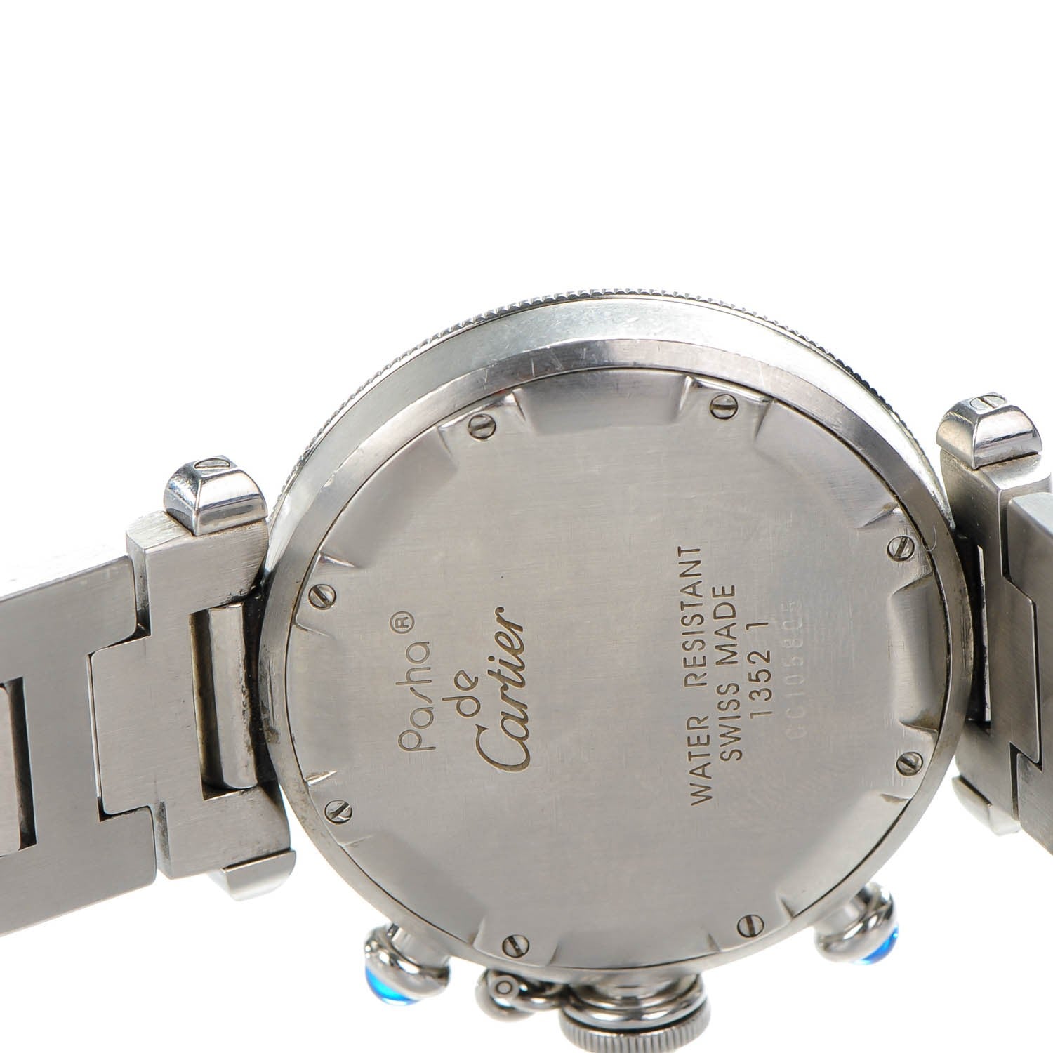 Cartier Stainless Steel 35mm Pasha C Chronograph Automatic Watch Grey 5 of 9