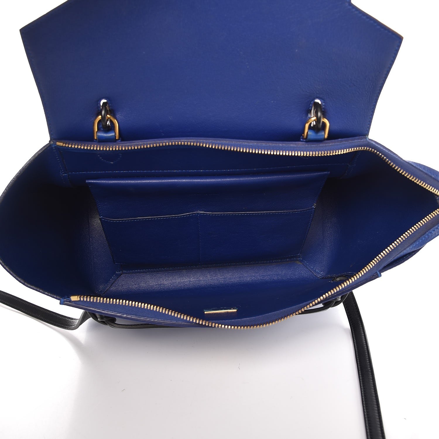 Celine Elephant Calfskin Mini Tri-Color Belt Bag Indigo 6 of 15