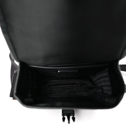 Prada Tessuto Nylon Saffiano Logo Messenger Bag Black 5 of 8