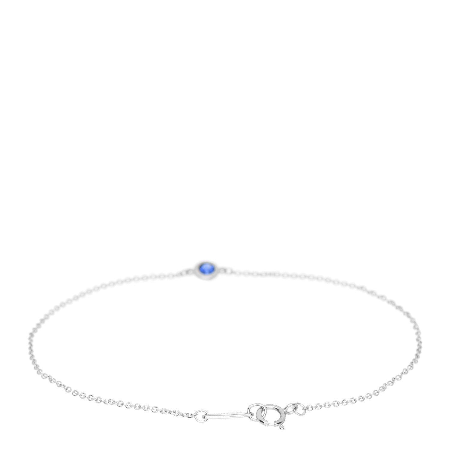 Tiffany Platinum Blue Sapphire Elsa Peretti Color By The Yard Bracelet 2 of 3