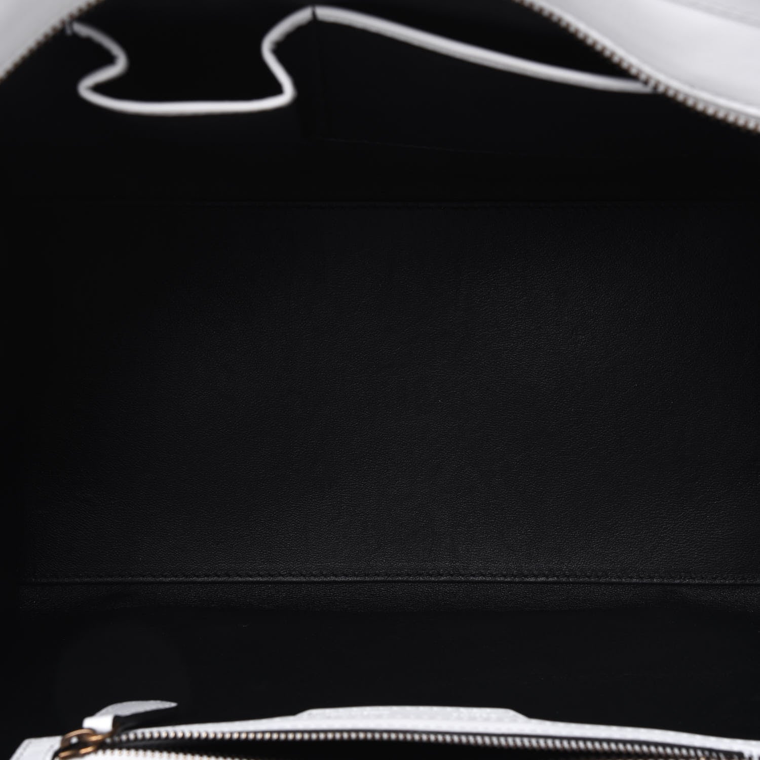 Celine Satin Calfskin Mini Bi-Color Luggage White Black 5 of 16