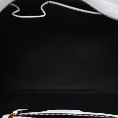 Celine Satin Calfskin Mini Bi-Color Luggage White Black 5 of 16