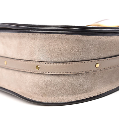 Chloe Calfskin Suede Medium Nile Bracelet Bag Motty Grey 8 of 10