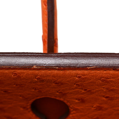 Hermes Ostrich Birkin 35 Orange 11 of 35