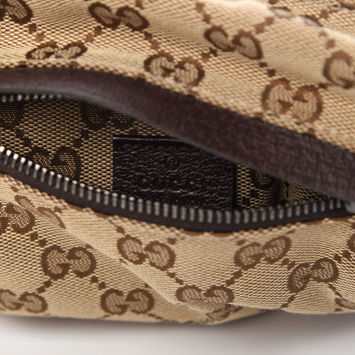 Gucci GG Monogram Double Pocket Belt Bag Dark Brown 9 of 10