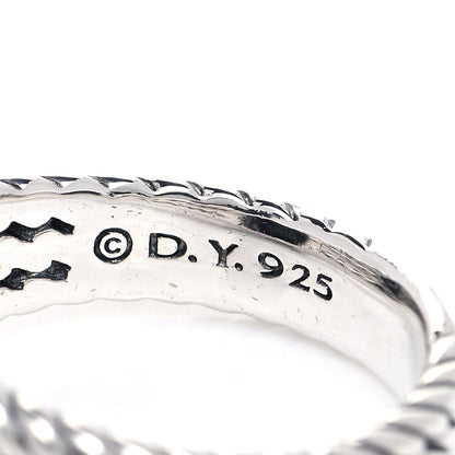 David Yurman Sterling Silver Diamond Black Onyx 10mm Petite Wheaton Ring 54 6.75 4 of 4
