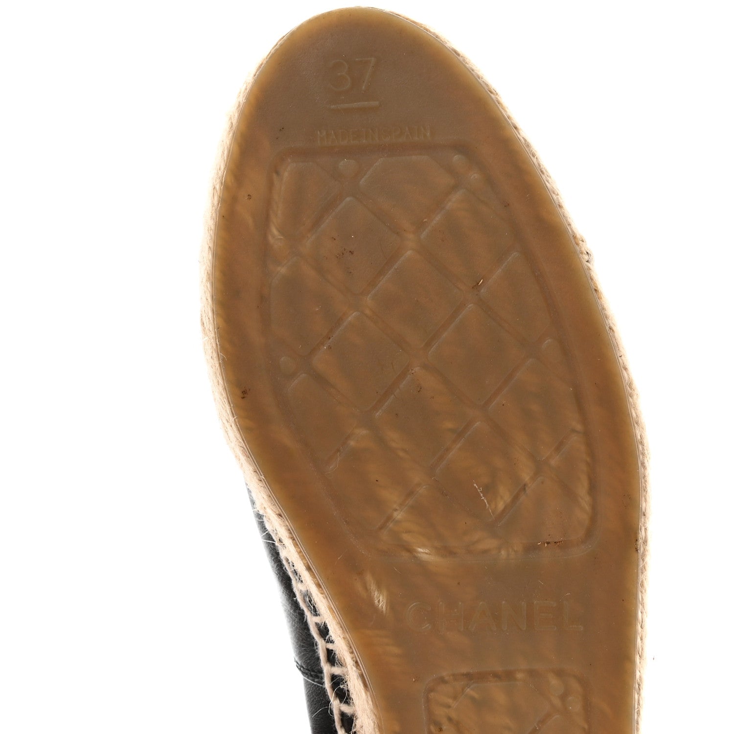 Chanel Lambskin CC Espadrilles 37 Black 6 of 10