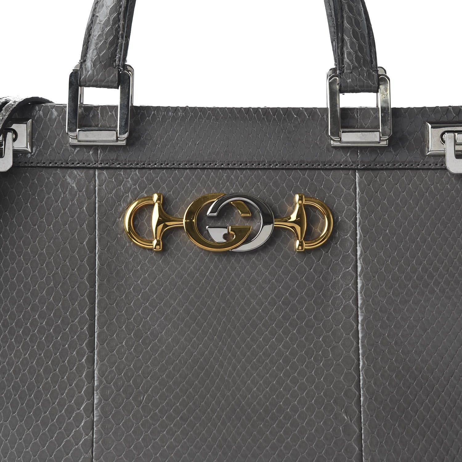 Gucci Elaphe Medium Zumi Top Handle Bag Dusty Grey 10 of 10