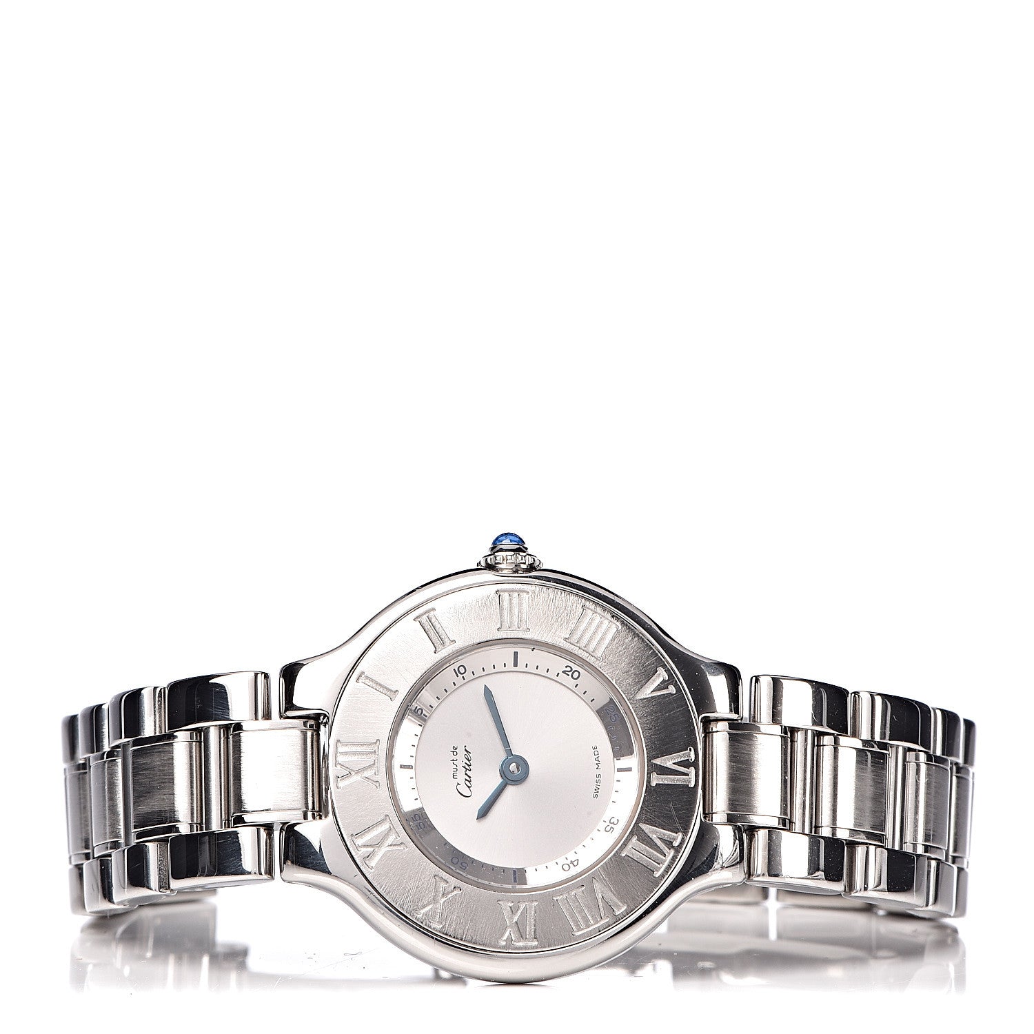 Cartier Stainless Steel 28mm Must De 21 Quartz Watch 3 of 6