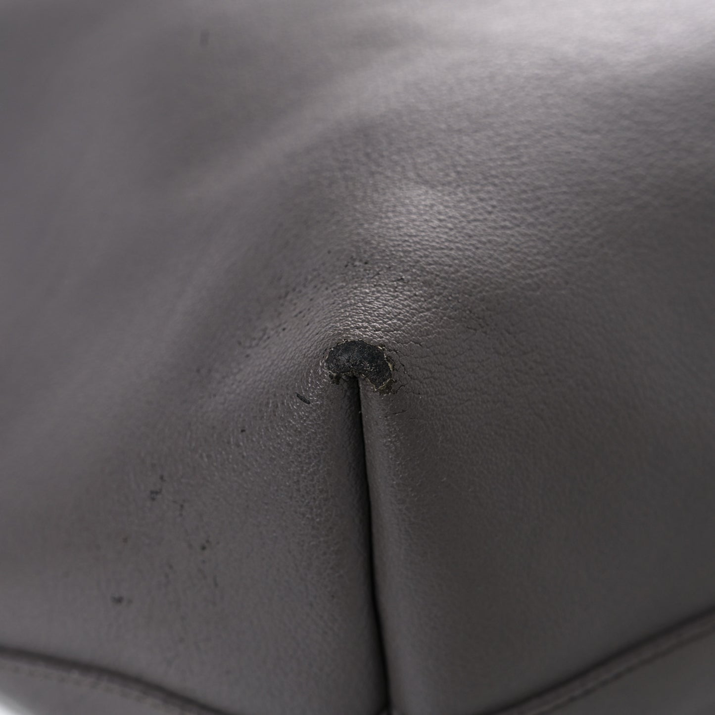 Calfskin Large Shopping Tote Dark Grey