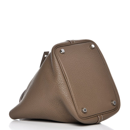 Hermes Taurillon Clemence Picotin Lock 18 PM Etoupe 4 of 9
