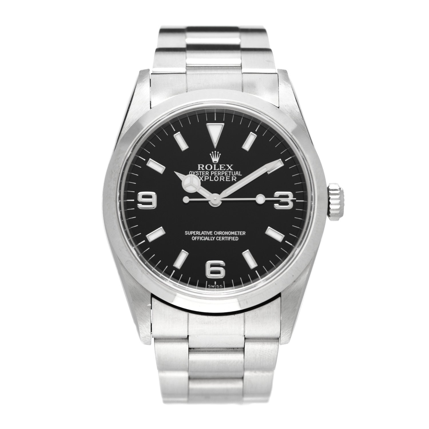 Rolex Stainless Steel 36mm Oyster Perpetual Explorer Watch Black 114270 1 of 4