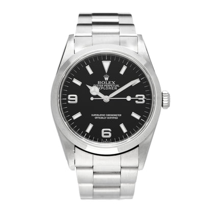 Rolex Stainless Steel 36mm Oyster Perpetual Explorer Watch Black 114270 1 of 4