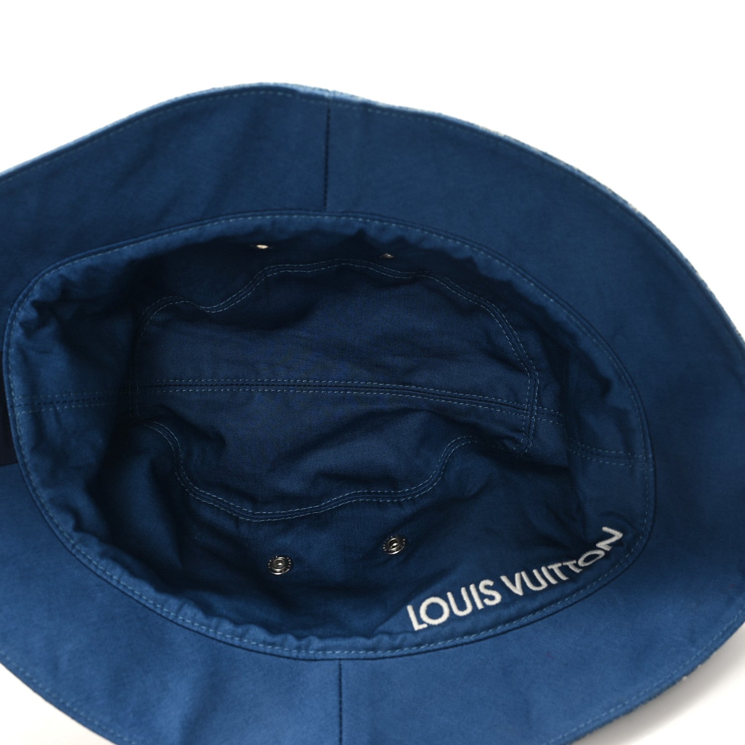 Louis Vuitton Monogram Denim Essential Bucket Hat Blue 7 of 9