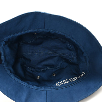 Louis Vuitton Monogram Denim Essential Bucket Hat Blue 7 of 9