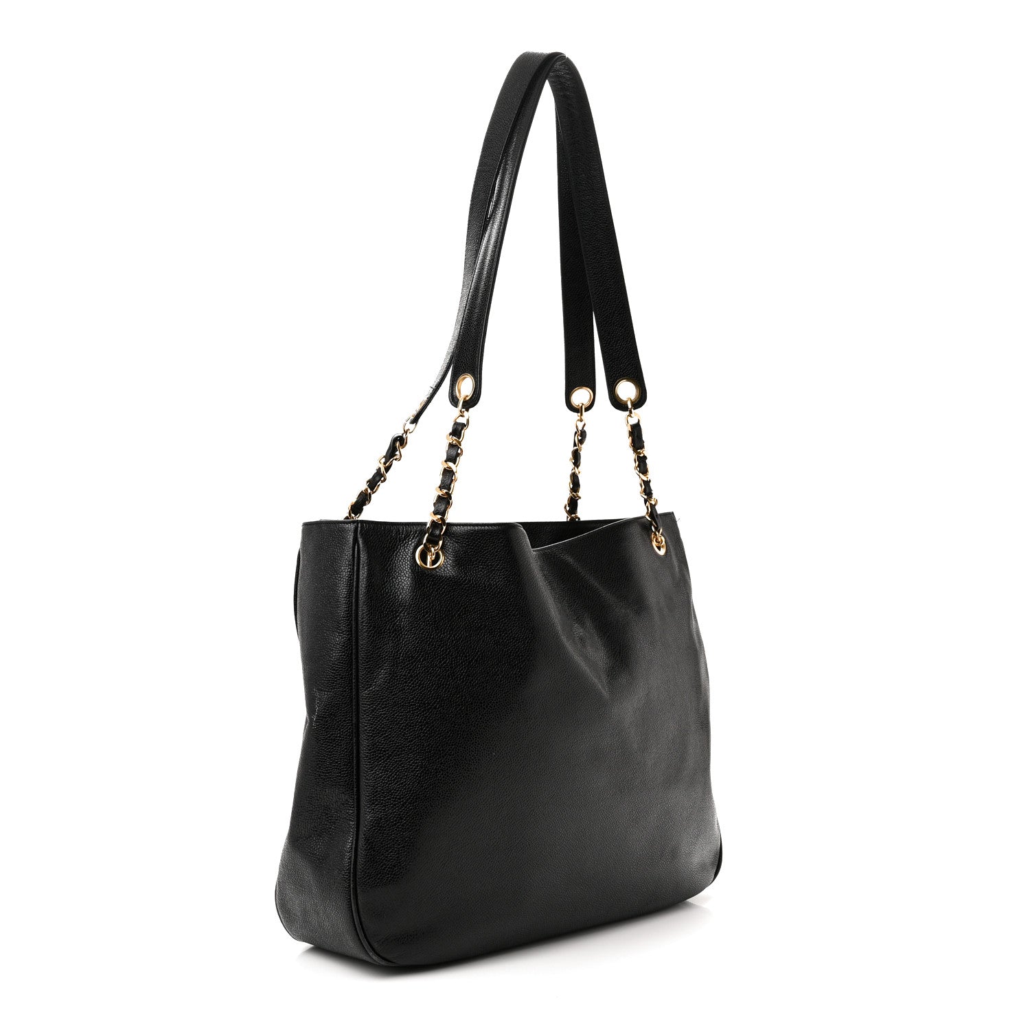 Chanel Caviar Large CC Shoulder Bag Black 3 of 14