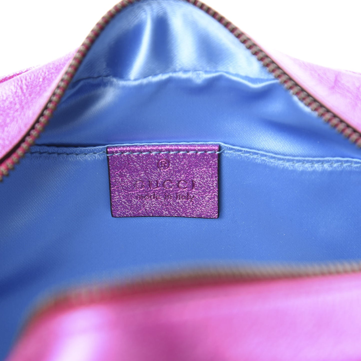 Laminated Nappa Matelasse Small GG Marmont Chain Shoulder Bag Fuxia Rosso Rosa