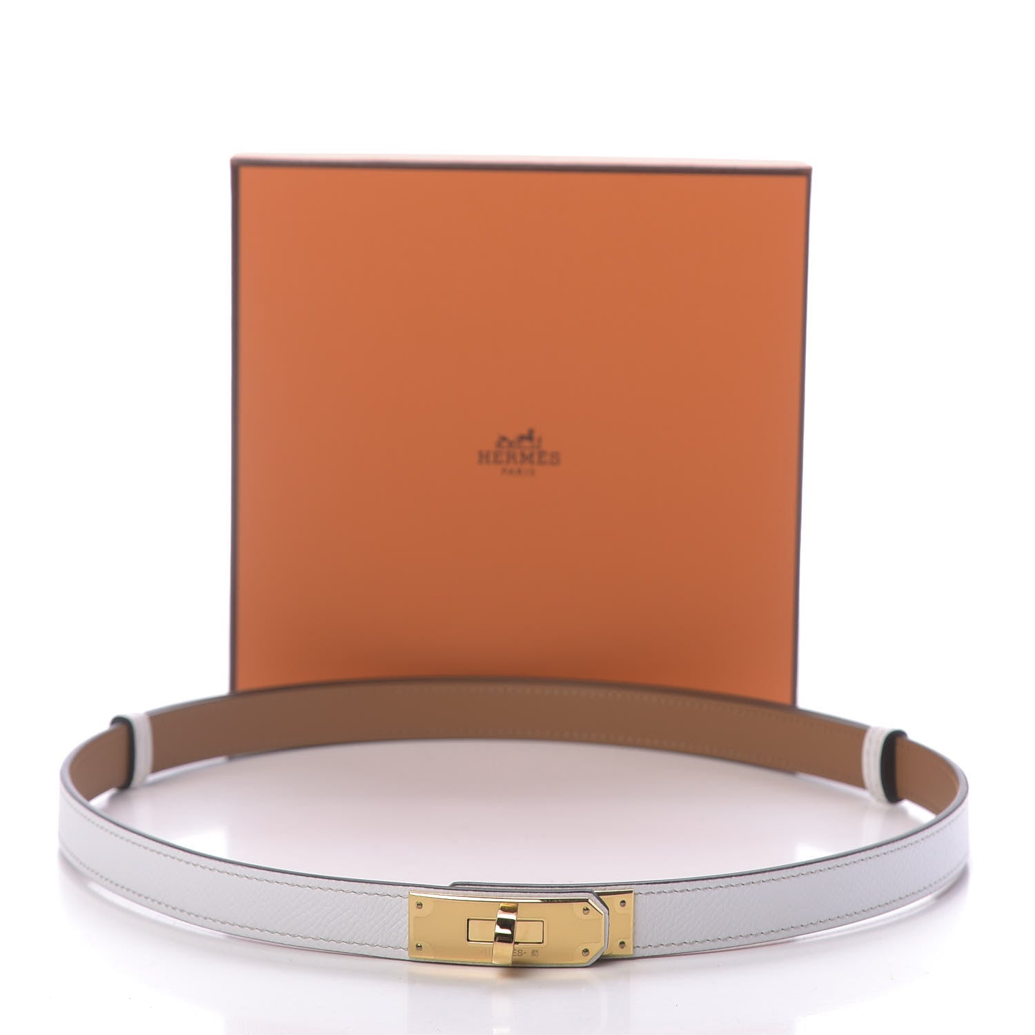 Hermes Epsom Kelly Belt White 4 of 4