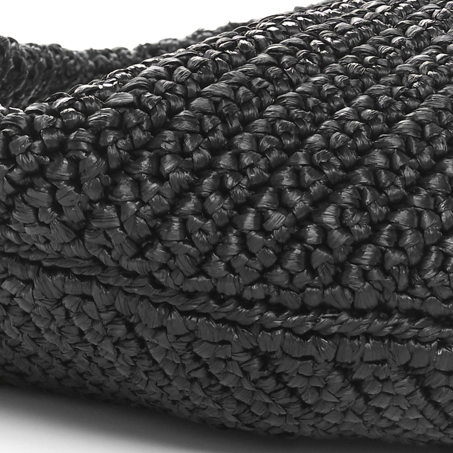 Raffia Olivia Hobo Black