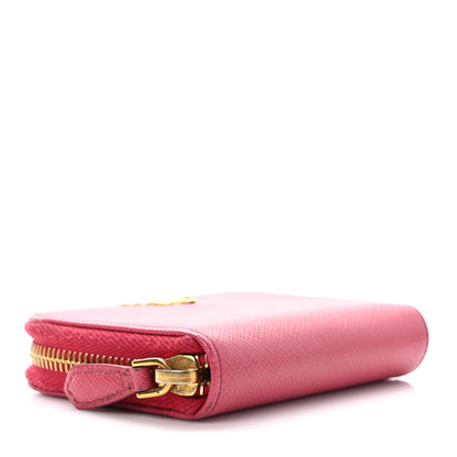 Prada Saffiano Metal Zip Coin Purse Peonia 4 of 7