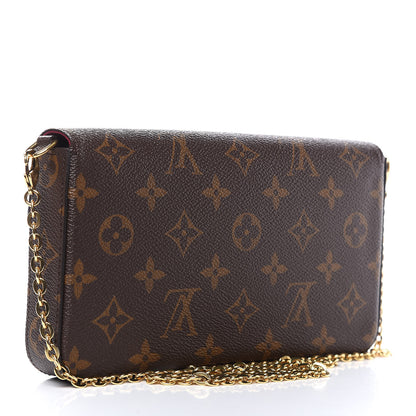 Louis Vuitton Monogram Pochette Felicie Chain Wallet Fuchsia 3 of 10