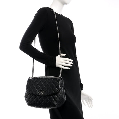 Chanel Lambskin Quilted Large Daily Supple Flap Black 2 of 9