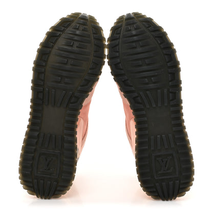 Louis Vuitton Suede Damier Azur Run Away Sneakers 38 Pink 6 of 9
