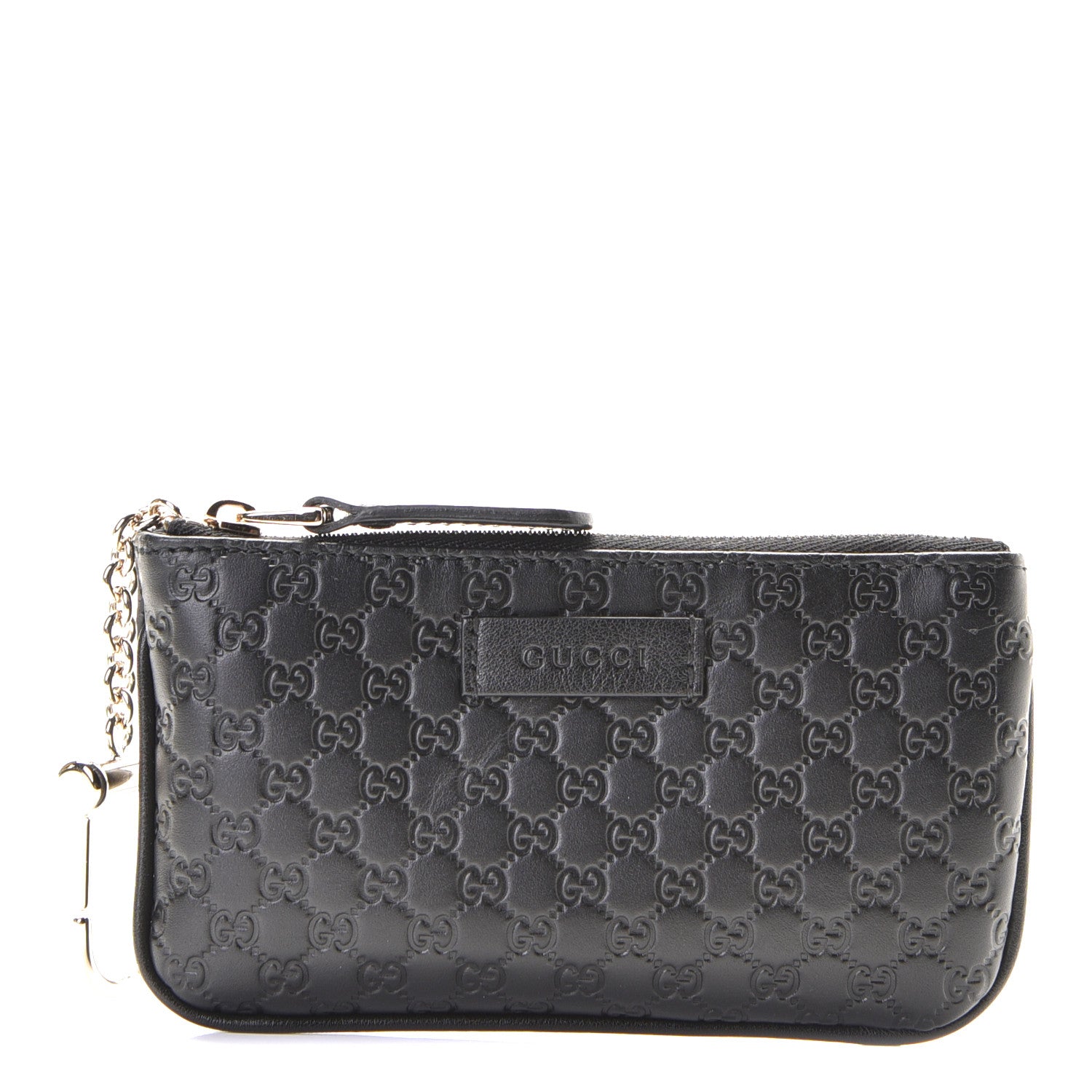 Gucci Microguccissima Key Ring Coin Case Black 1 of 9