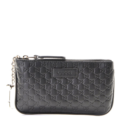 Gucci Microguccissima Key Ring Coin Case Black 1 of 9