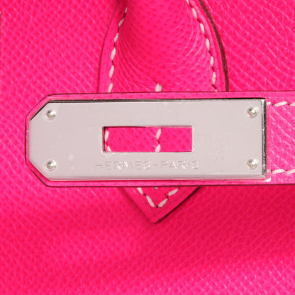 Hermes Epsom Candy Birkin 35 Rose Tyrien and Rubis 8 of 15