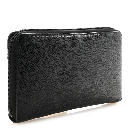 Chanel Caviar Large CC Timeless Zip Around Organizer Wallet Black 3 of 9