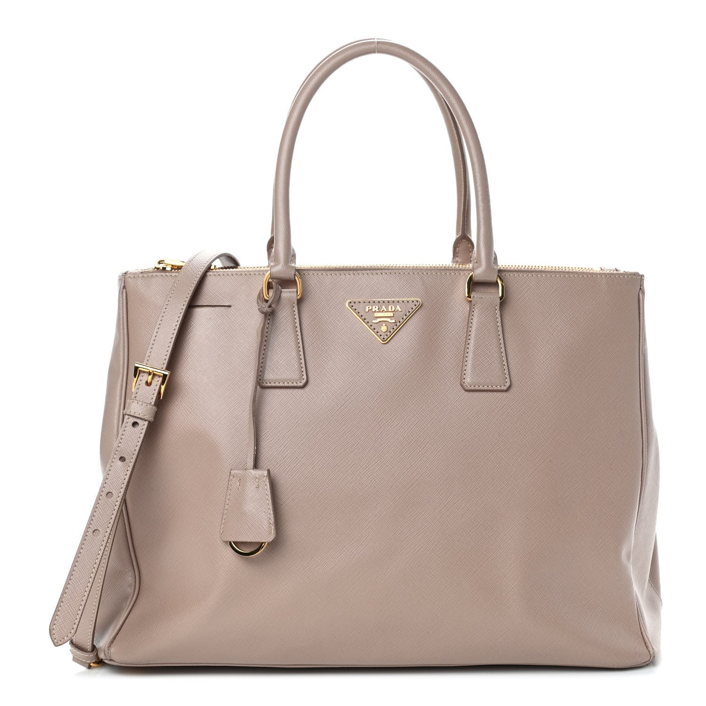 Saffiano Medium Galleria Double Zip Tote Cammeo